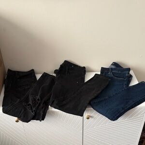 American Eagle Outfitters Black & Navy Skinny Jeans Set